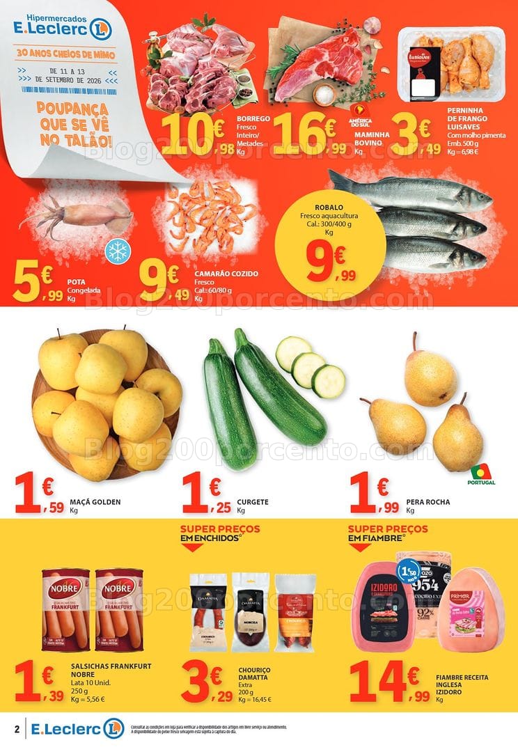 Antevisão Folheto E-LECLERC Promoções Fim de Semana - 11 a 13 setembro